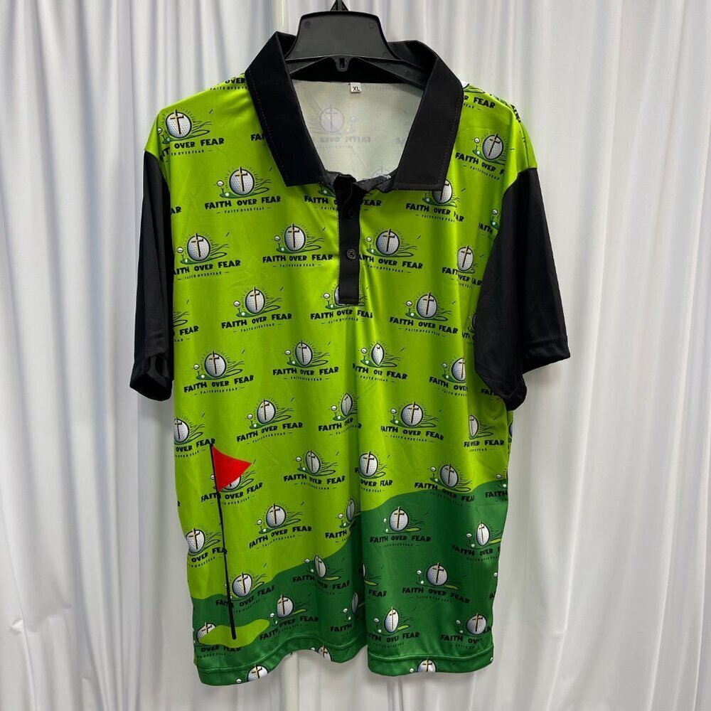 Unbranded Faith Over Fear Men's Golf Polo Shirt - Size XL - NWOT